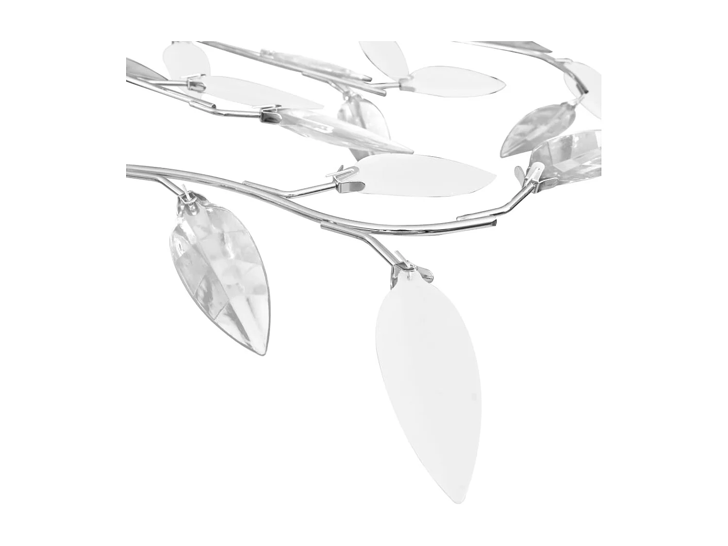 Lámpara de techo brazos cristal forma hoja 5 bombillas blanco ES236403