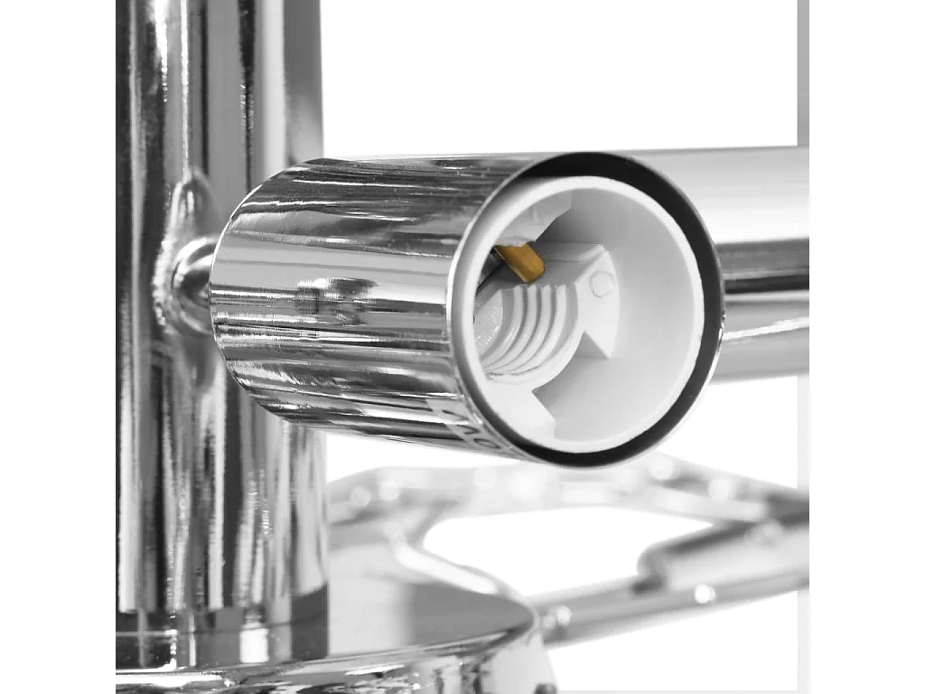 Lámpara de techo brazos cristal forma hoja 5 bombillas blanco ES236403