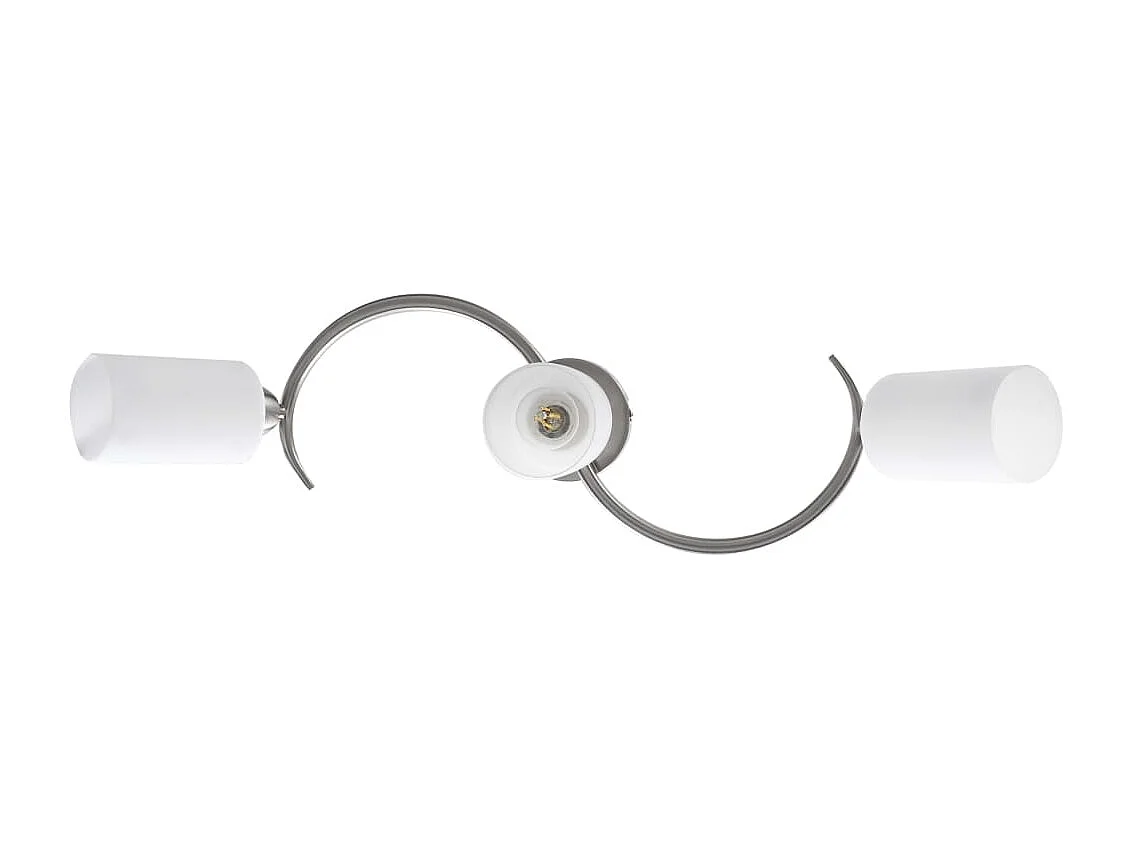 Candeeiro teto c/ abajures cilíndricos cerâmica 3 lâmpadas E14 PT687390