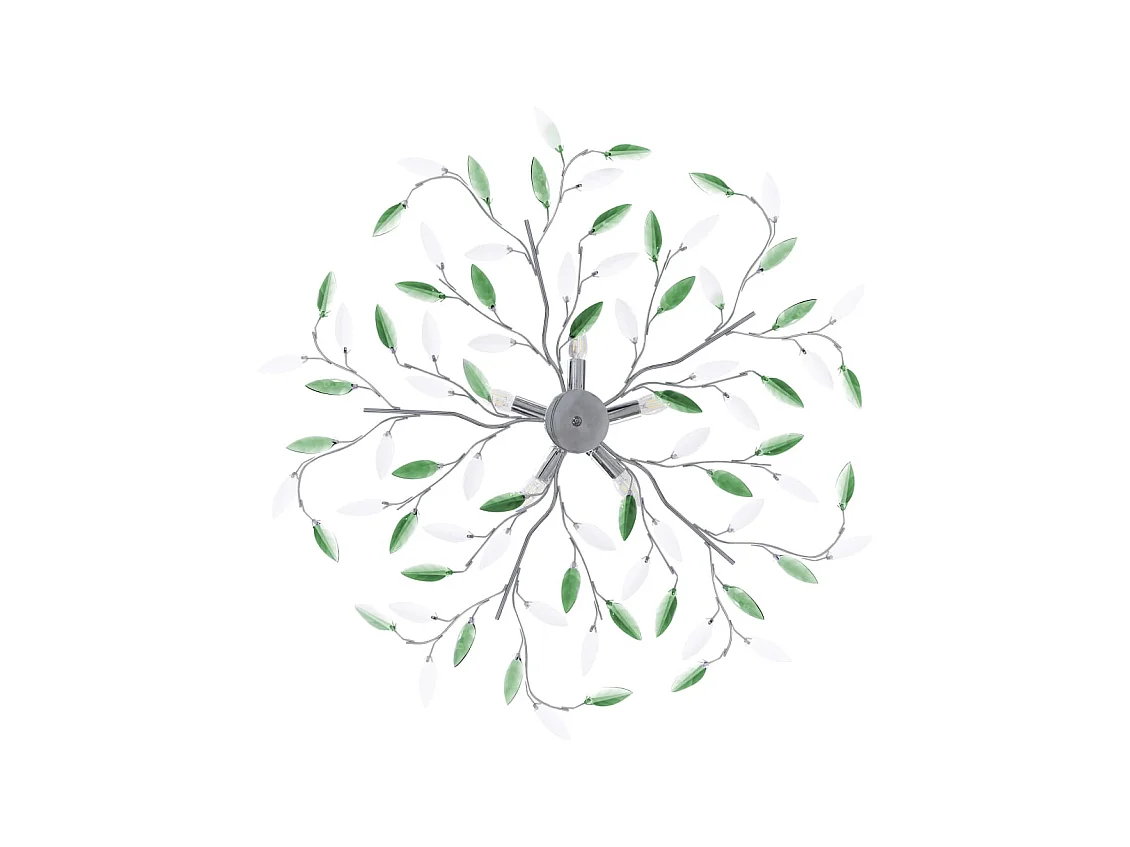 Plafonnier à bras en cristal acrylique 5 ampoules E14 Vert FR703952