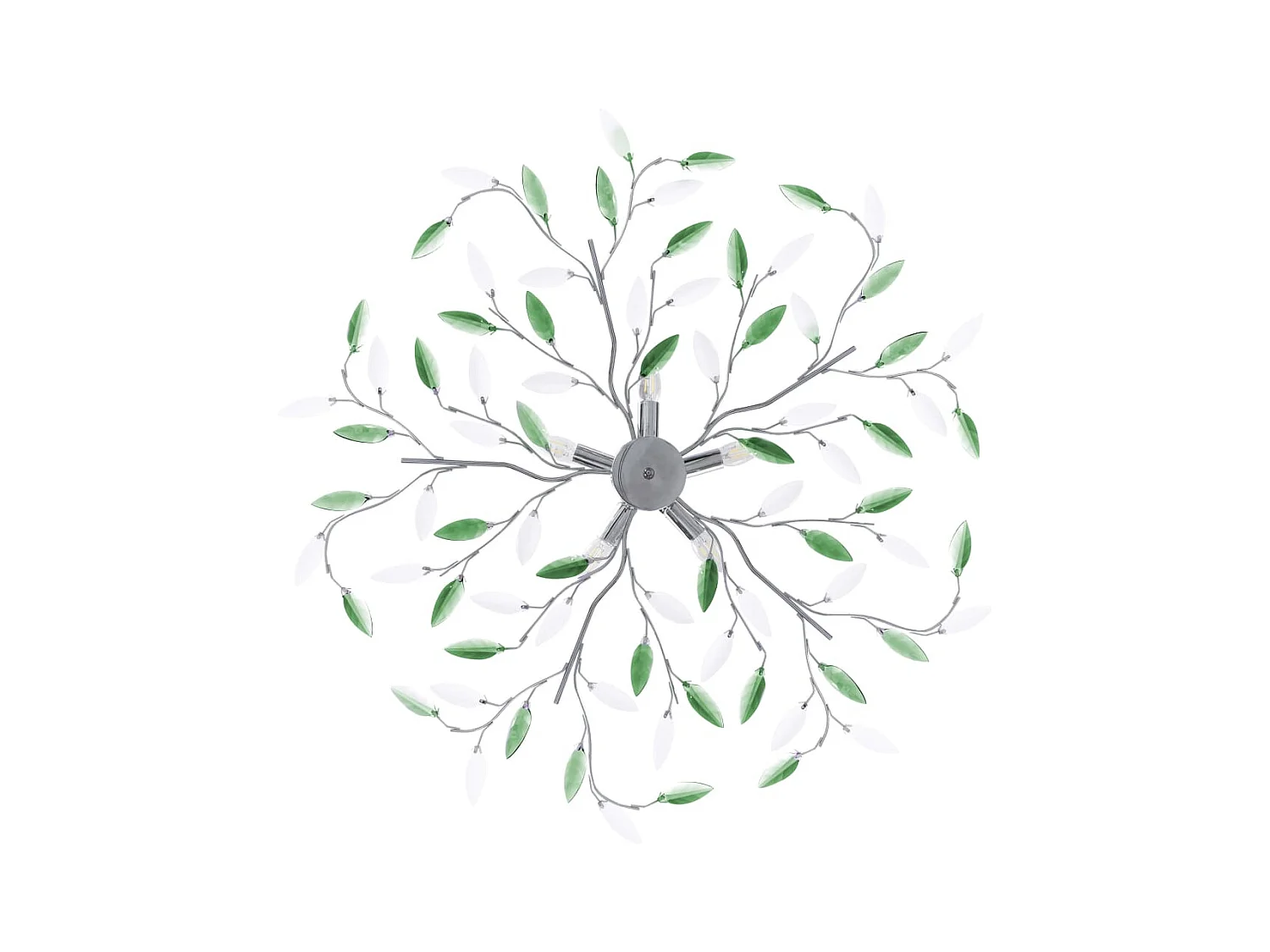 Plafonnier à bras en cristal acrylique 5 ampoules E14 Vert FR703952