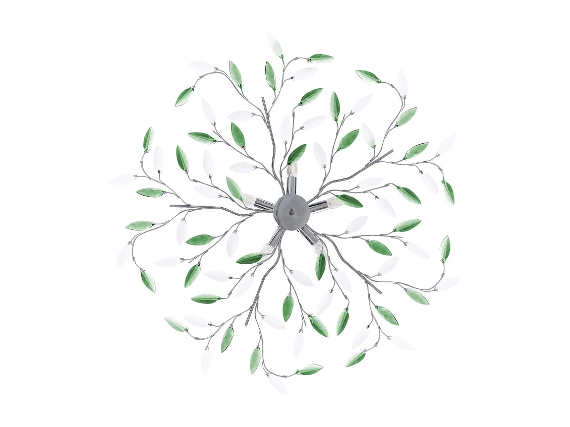 Plafonnier à bras en cristal acrylique 5 ampoules E14 Vert FR703952