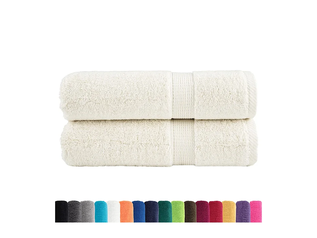 Serviettes de bain de qualité supérieure 2 pcs 100% coton FR373284