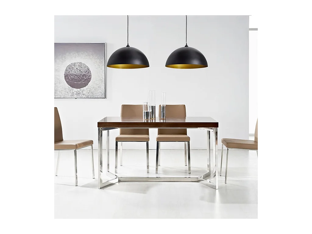 Lámpara de techo 2 uds altura ajustable semiesférica negra ES793355