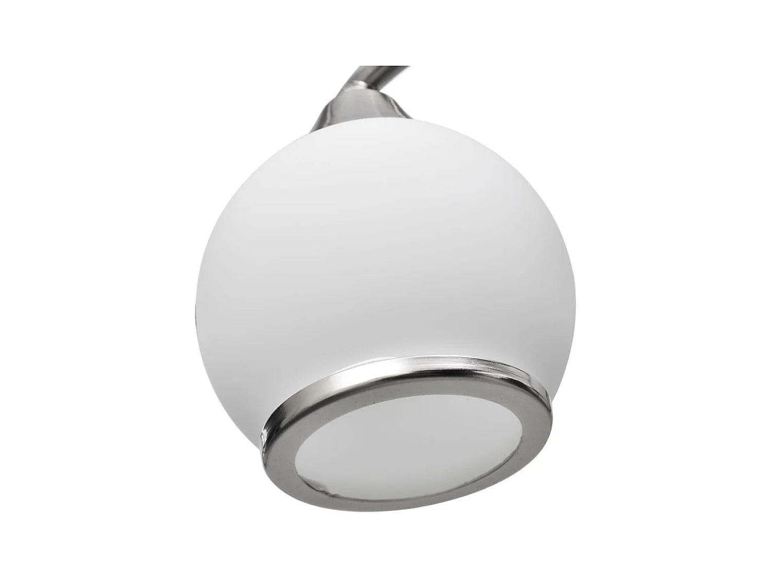 Plafonnier avec abat-jour en verre sur rail pour 3 ampoules E14 FR805494