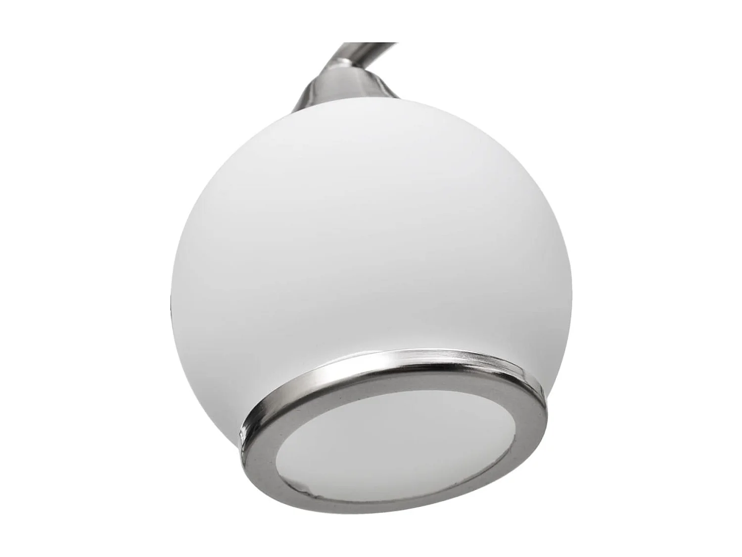 Plafonnier avec abat-jour en verre sur rail pour 3 ampoules E14 FR805494