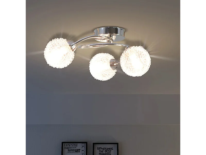 Plafonnier avec 3 ampoules LED G9 120 W FR303408