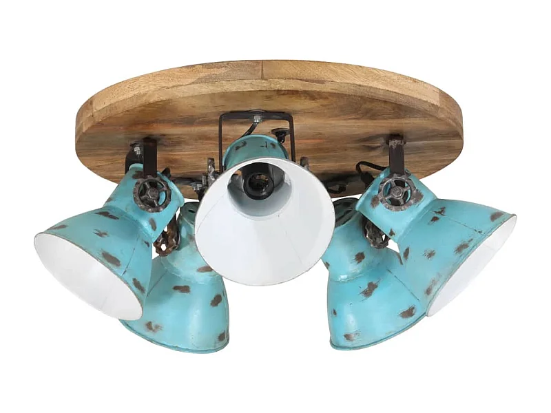 Lámpara de techo azul desgastado 25 W E27 50x50x25 cm ES263623