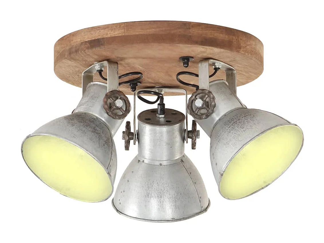 Plafonnier industriel 25 W Argenté 42x27 cm E27 FR563175