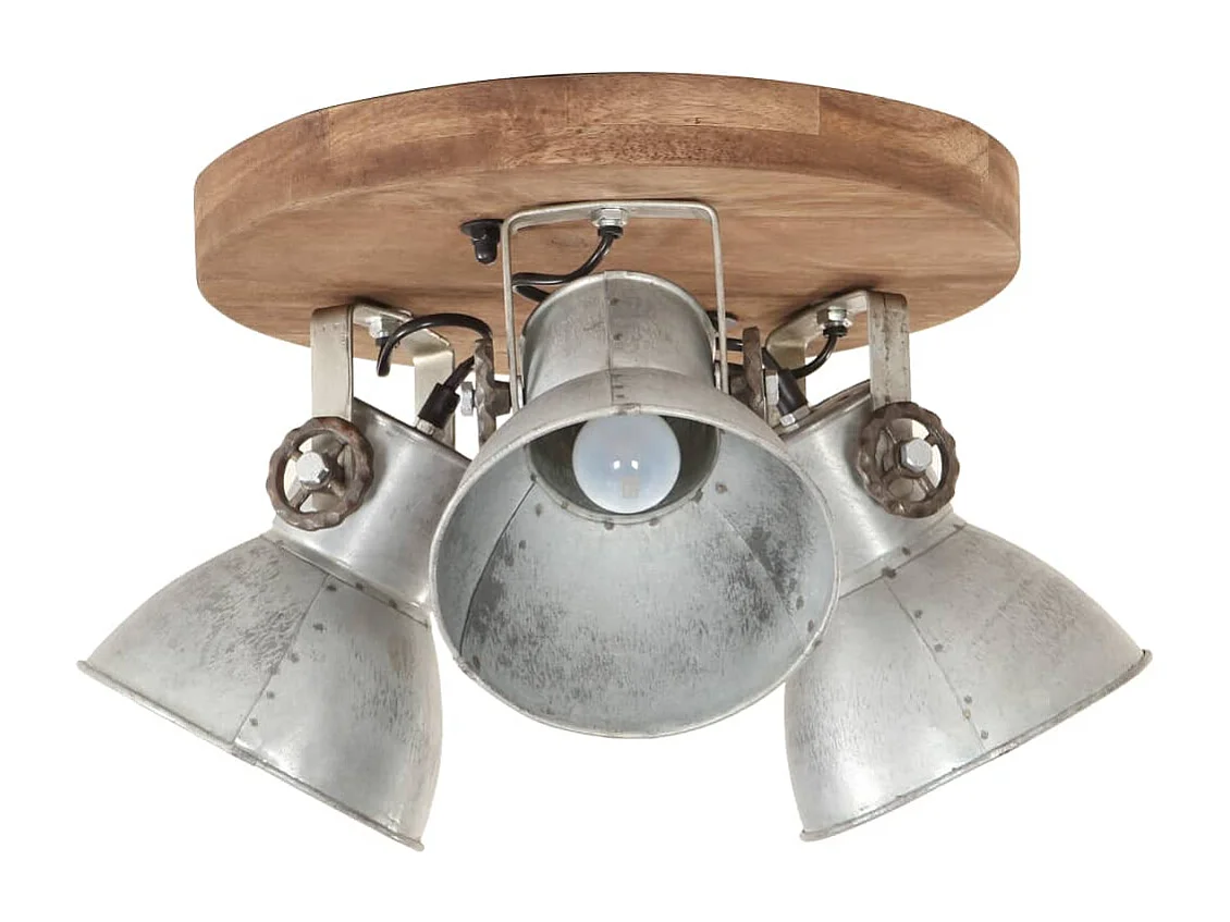 Plafonnier industriel 25 W Argenté 42x27 cm E27 FR563175