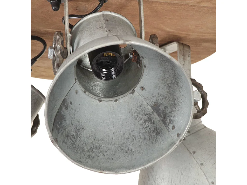 Plafonnier industriel 25 W Argenté 42x27 cm E27 FR563175