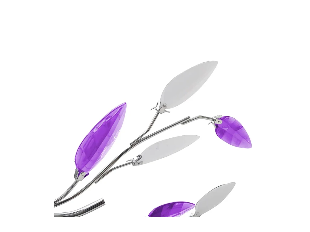 Plafonnier avec bras en acrylique Violet et blanc 5ampoules E14 FR653488