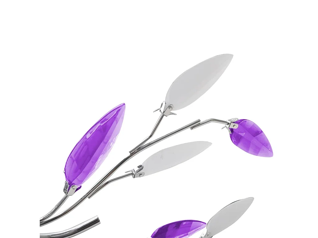 Plafonnier avec bras en acrylique Violet et blanc 5ampoules E14 FR653488