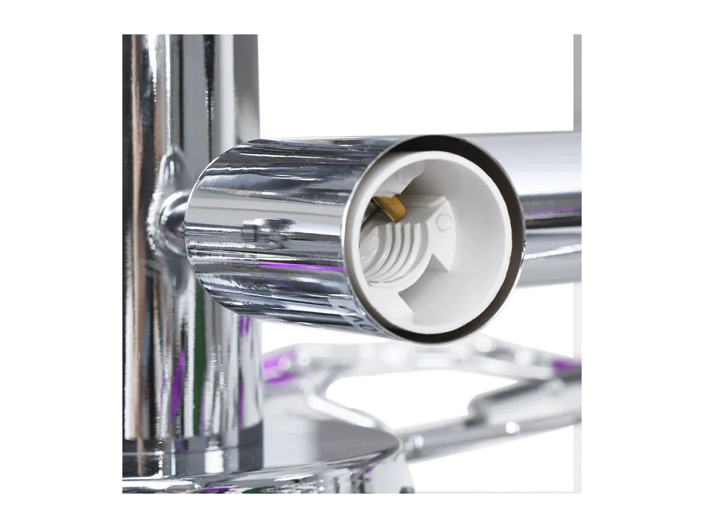 Candeeiro teto braços folhas de cristal acrílico 5 E14 roxo PT493215