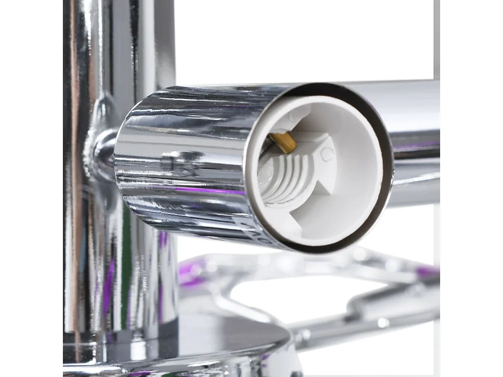 Candeeiro teto braços folhas de cristal acrílico 5 E14 roxo PT493215