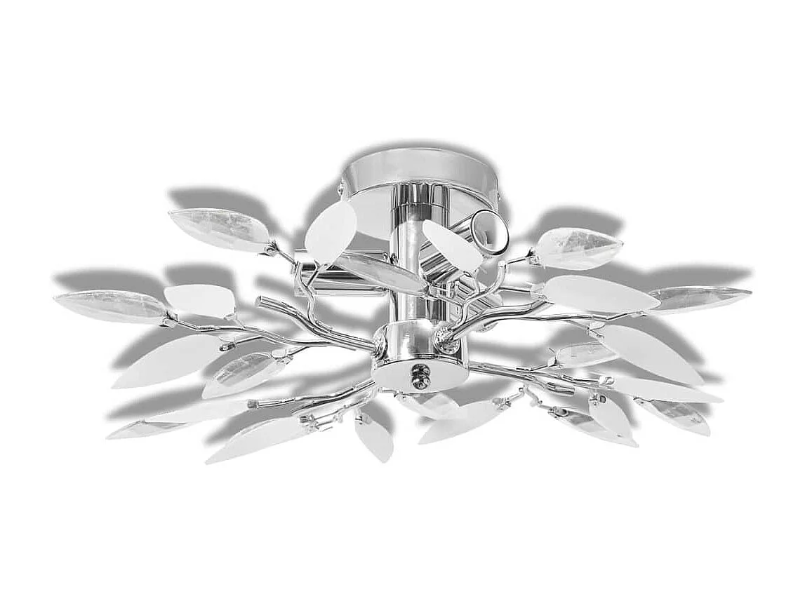 Plafonnier et bras en forme de feuille Acrylique 3 ampoules E14 FR251948