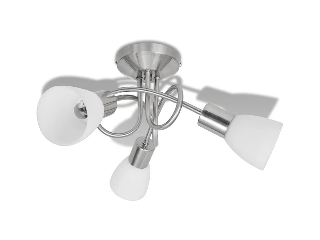 Plafonnier avec abat-jour en verre pour 3 ampoules E14 FR979795