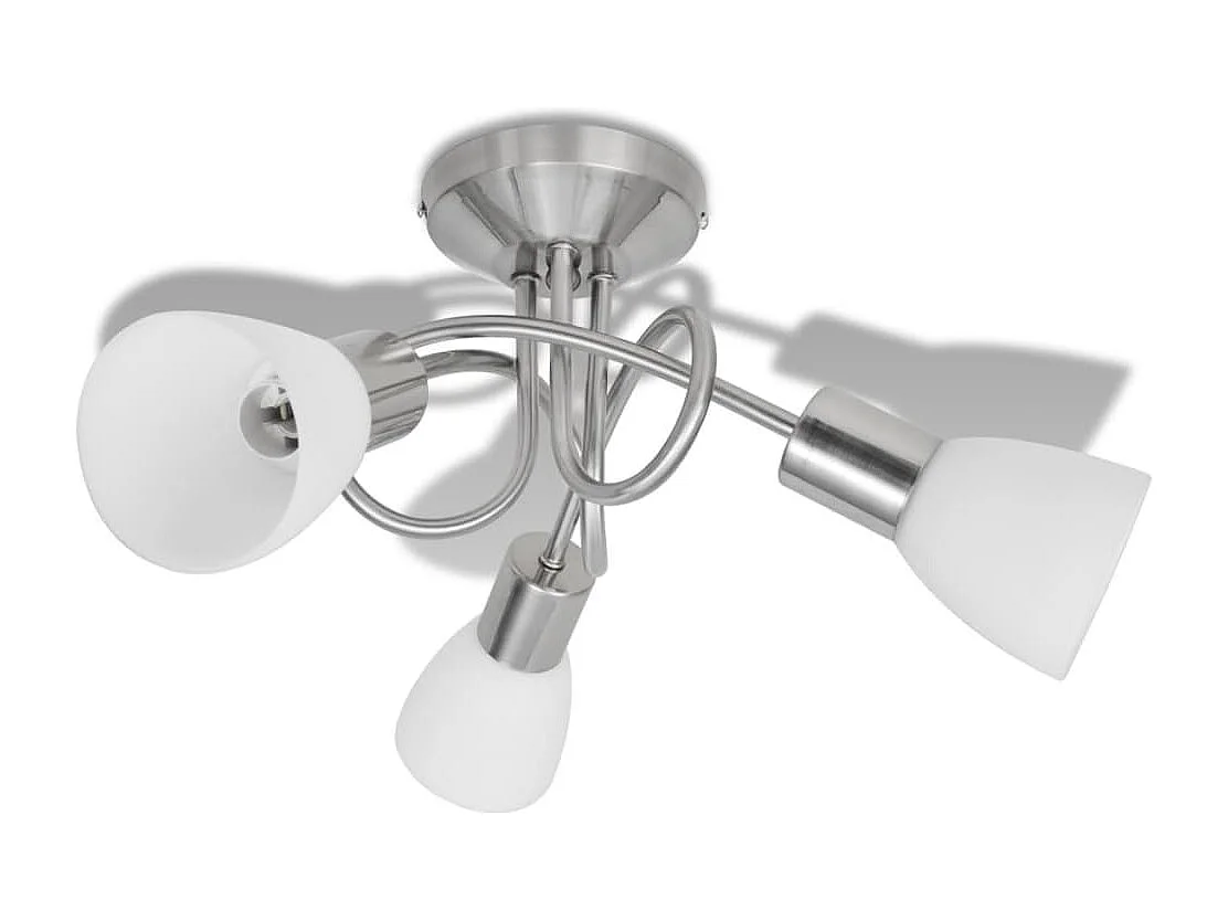 Plafonnier avec abat-jour en verre pour 3 ampoules E14 FR979795