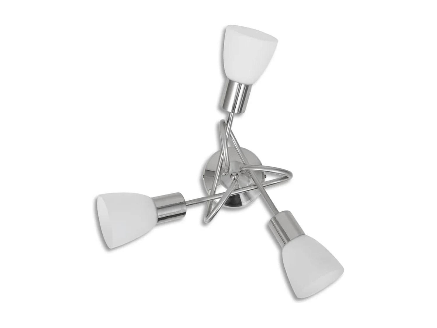 Plafonnier avec abat-jour en verre pour 3 ampoules E14 FR979795