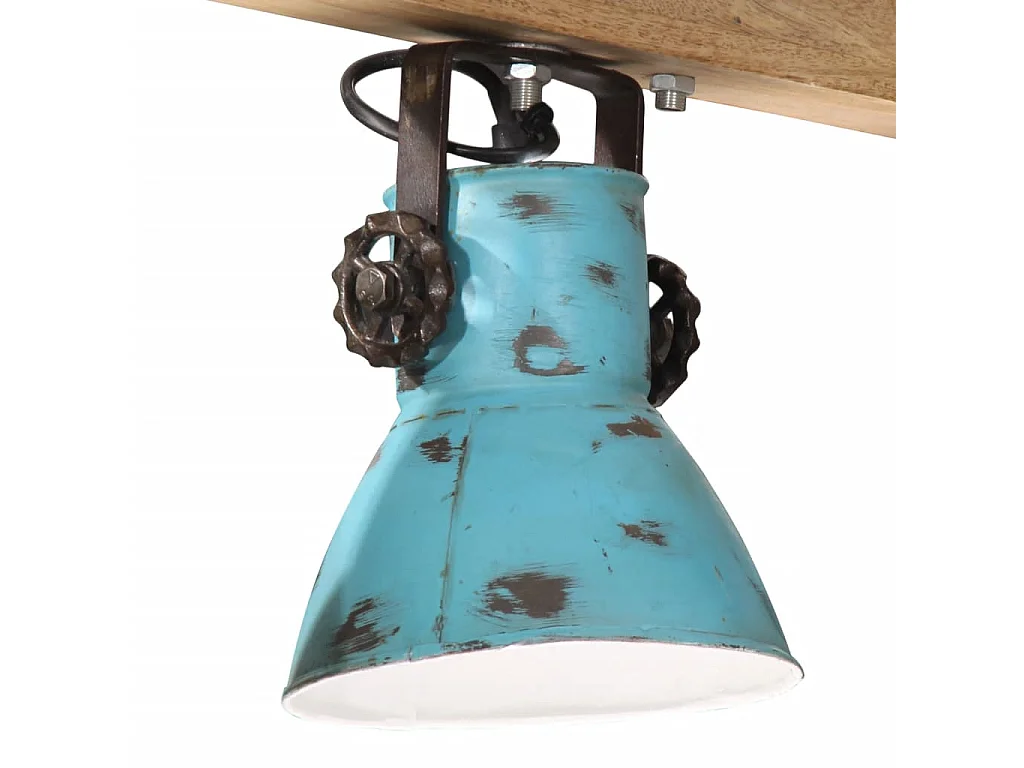 Plafonnier 25 W bleu délavé 90x24x111 cm E27 FR832005