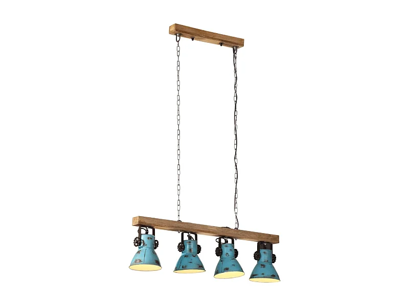 Plafonnier 25 W bleu délavé 90x24x111 cm E27 FR832005