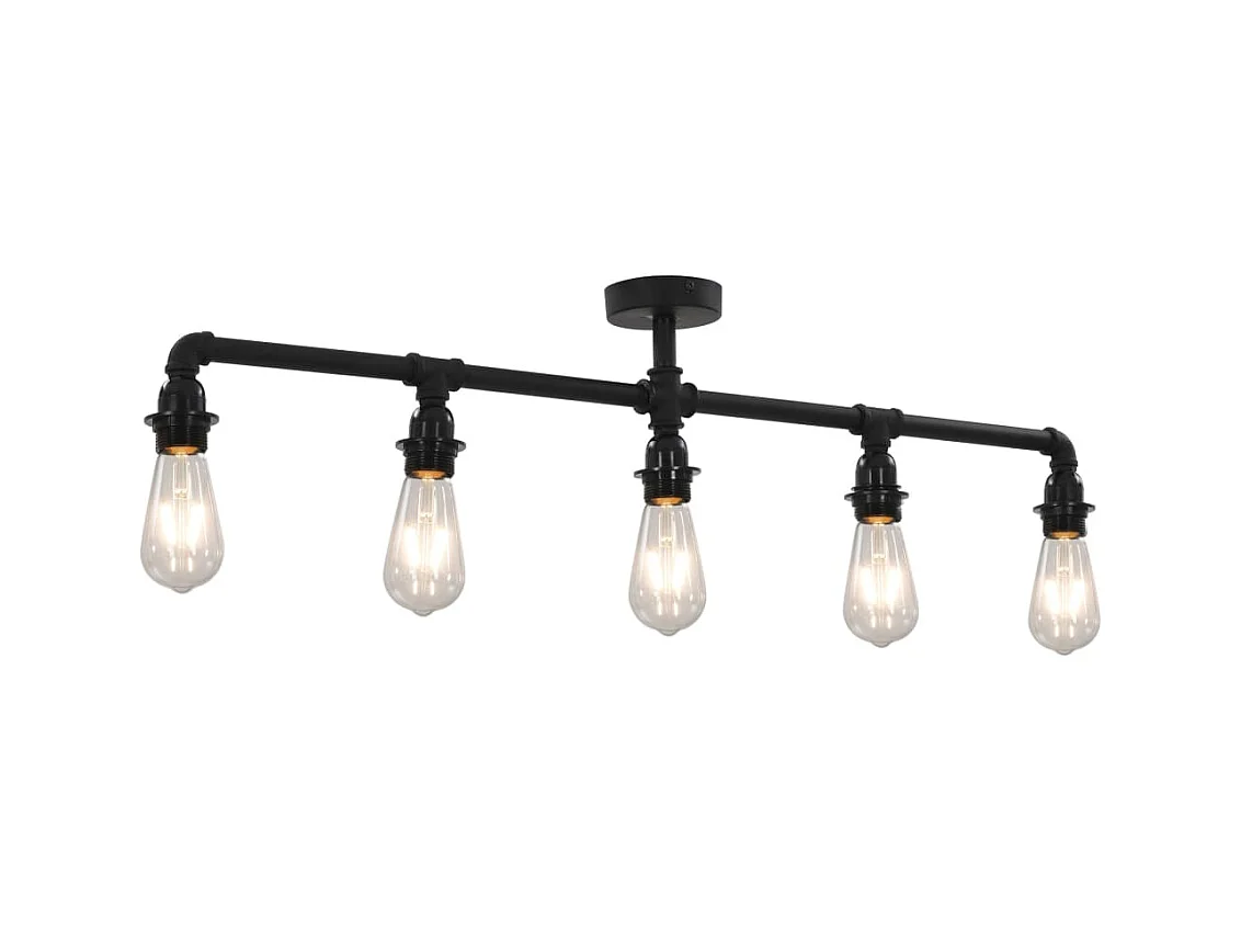 Plafonnier Noir 5 ampoules E27 FR788252