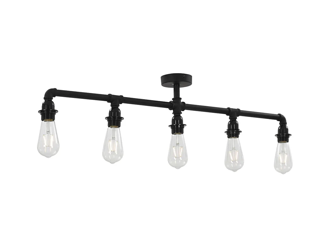 Plafonnier Noir 5 ampoules E27 FR788252