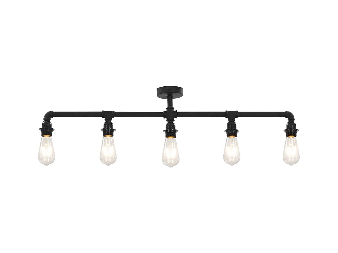 Plafonnier Noir 5 ampoules E27 FR788252