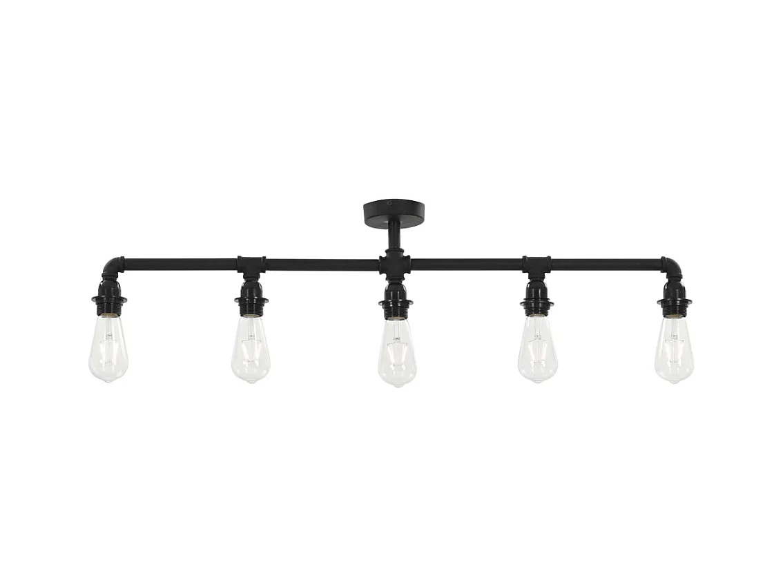 Plafonnier Noir 5 ampoules E27 FR788252