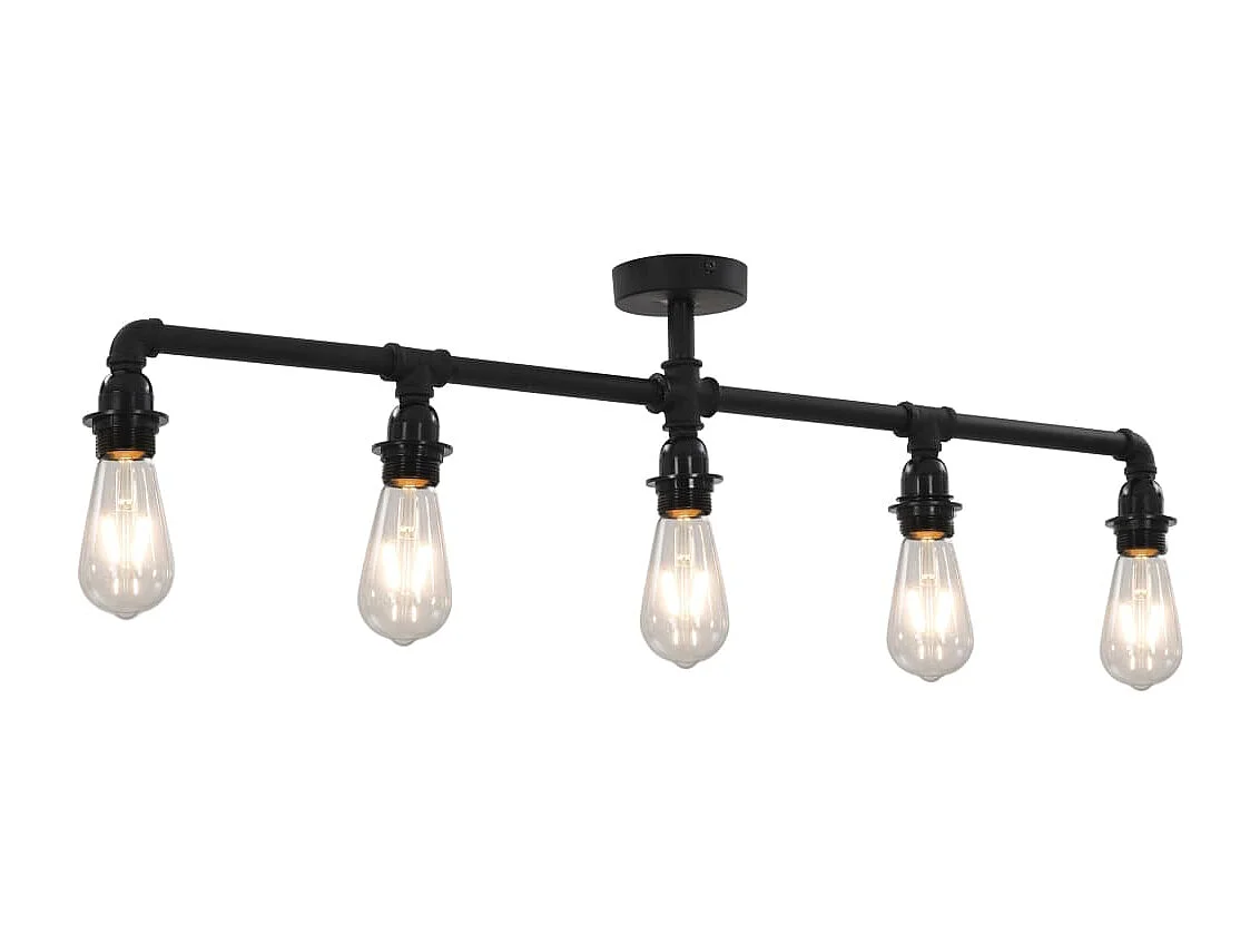 Plafonnier Noir 5 ampoules E27 FR788252