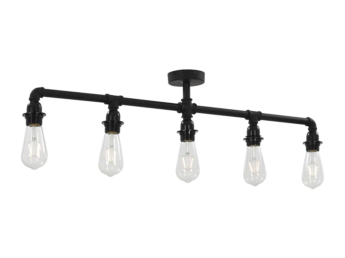 Plafonnier Noir 5 ampoules E27 FR788252