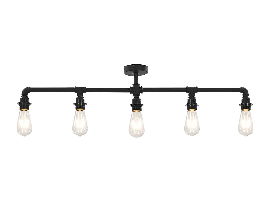 Plafonnier Noir 5 ampoules E27 FR788252