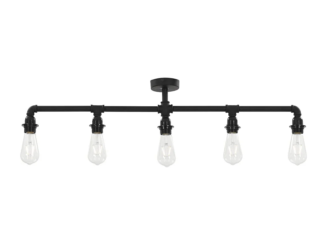 Plafonnier Noir 5 ampoules E27 FR788252