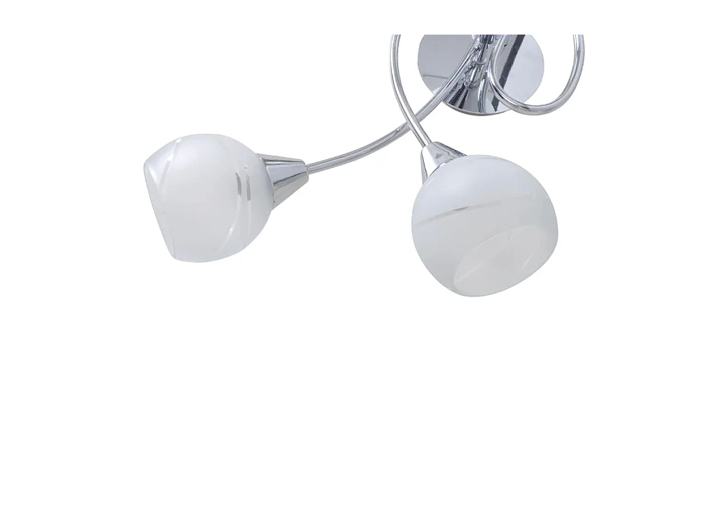 Plafonnier avec abat-jours en verre pour 5 ampoules E14 FR950674