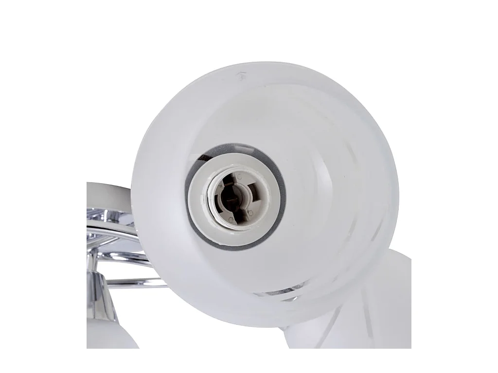 Plafonnier avec abat-jours en verre pour 5 ampoules E14 FR950674