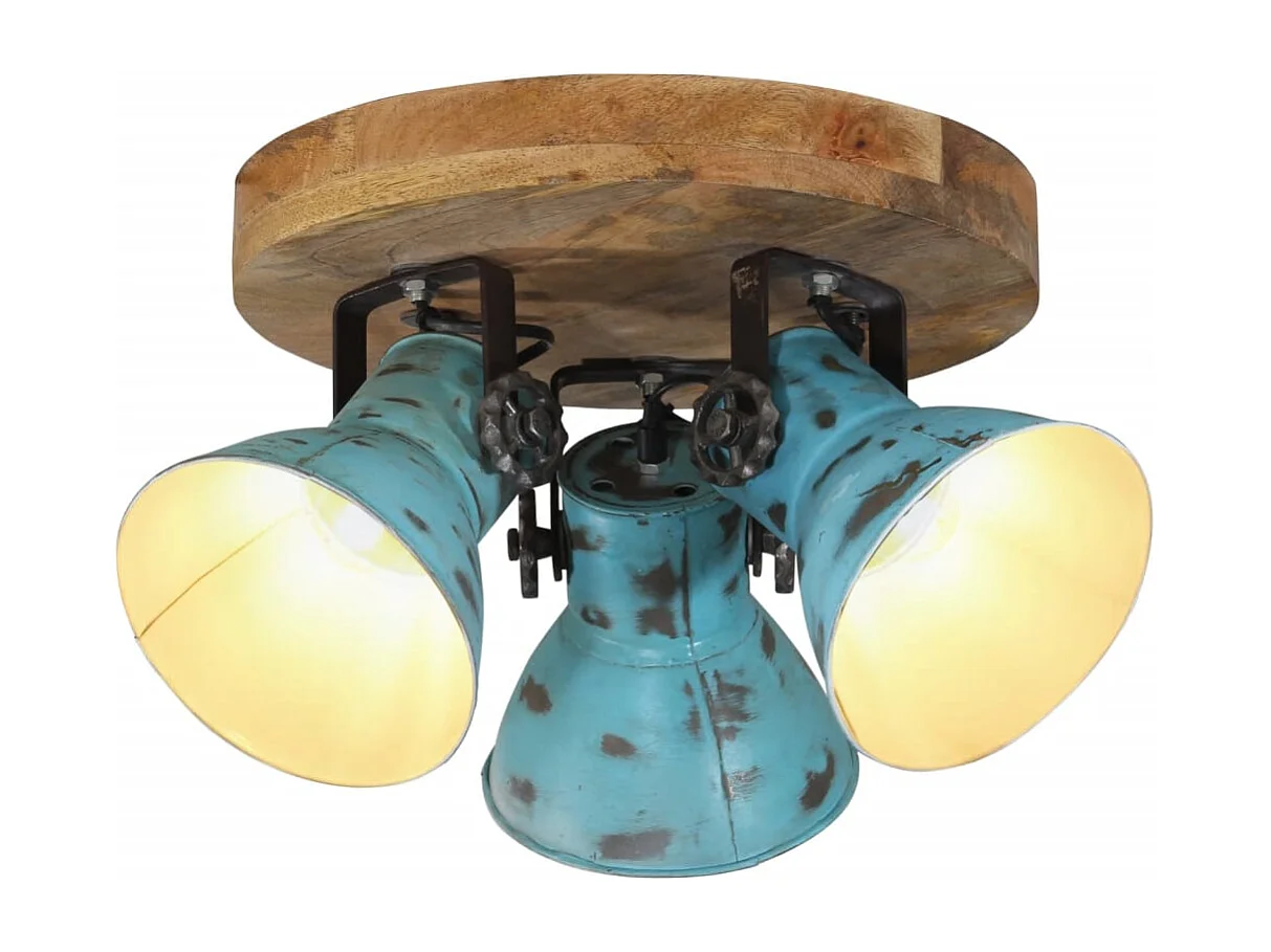 Plafonnier 25 W bleu délavé 35x35x25 cm E27 FR348109