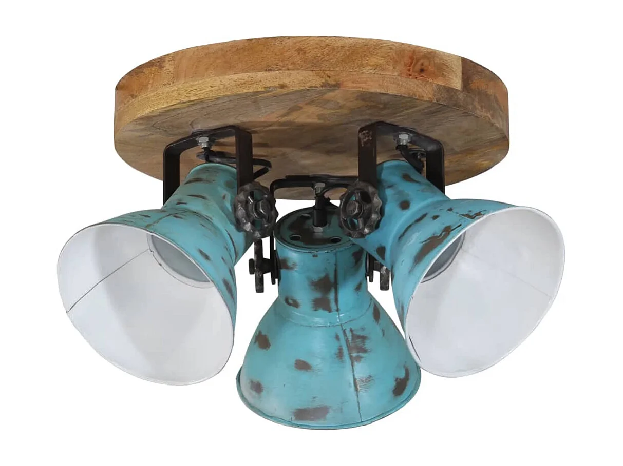 Plafonnier 25 W bleu délavé 35x35x25 cm E27 FR348109