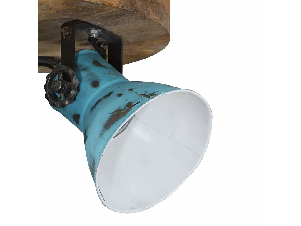 Plafonnier 25 W bleu délavé 35x35x25 cm E27 FR348109