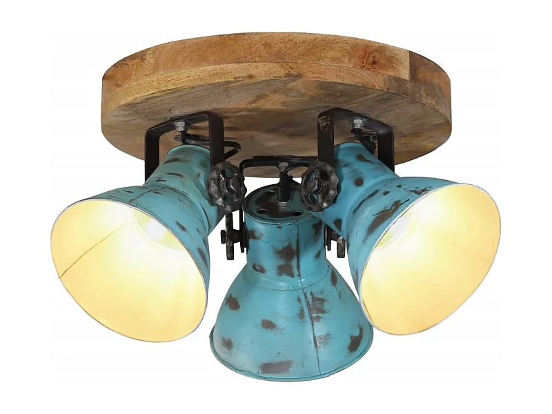 Plafonnier 25 W bleu délavé 35x35x25 cm E27 FR348109