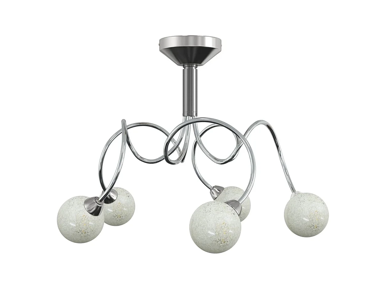 Lámpara de techo pantallas cristal redonda 5 bombillas LED G9 ES341447