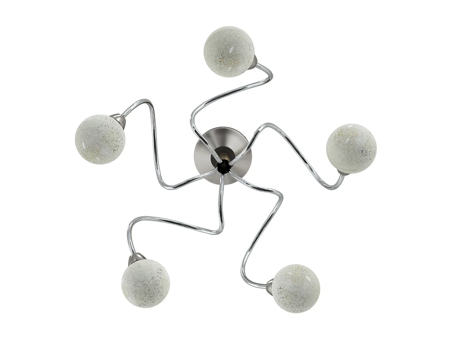 Lámpara de techo pantallas cristal redonda 5 bombillas LED G9 ES341447