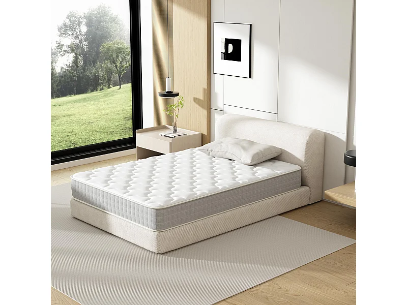 Matelas Ressorts 90x190x20cm, Comfort, 7 Zones Ergonomie