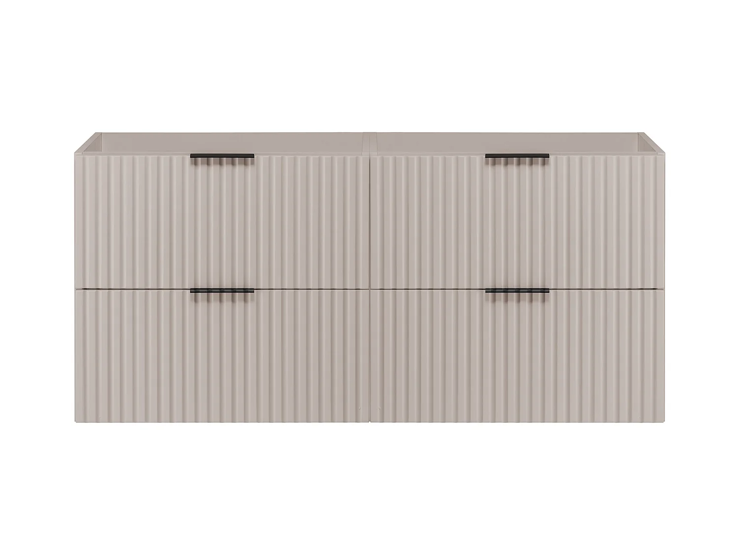 Meuble de salle de bain strié FLOW 180 cm cachemire