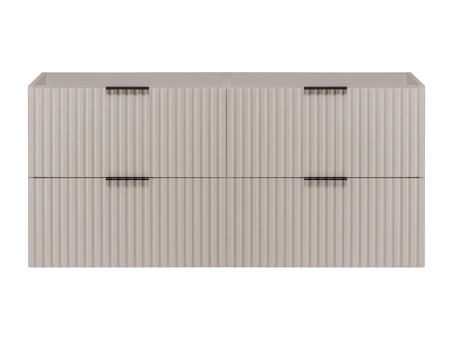 Meuble de salle de bain strié FLOW 180 cm cachemire