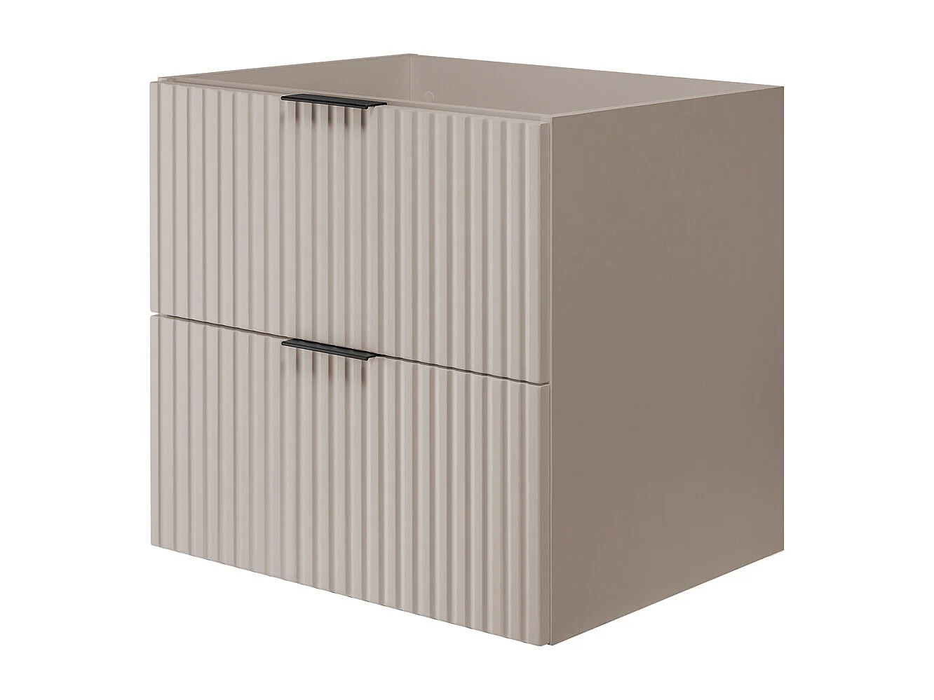 Meuble de salle de bain strié FLOW 60 cm cachemire