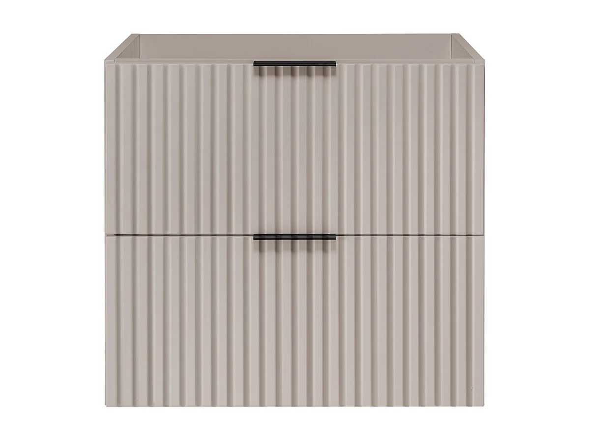 Meuble de salle de bain strié FLOW 60 cm cachemire