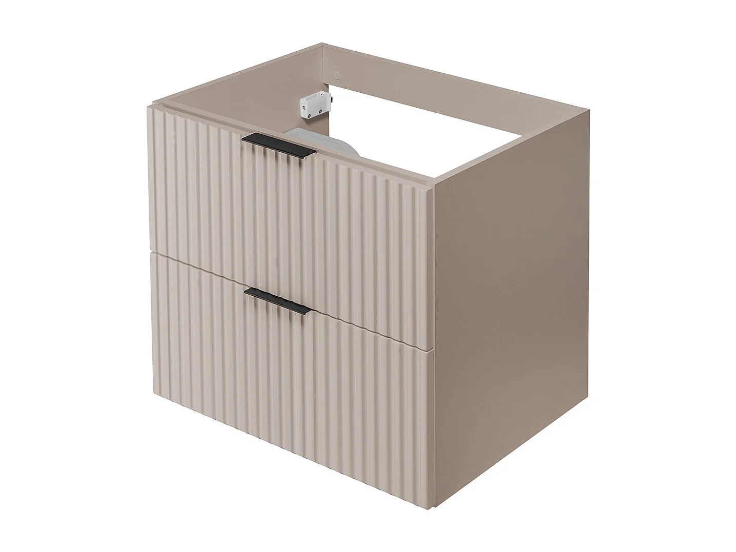 Meuble de salle de bain strié FLOW 60 cm cachemire