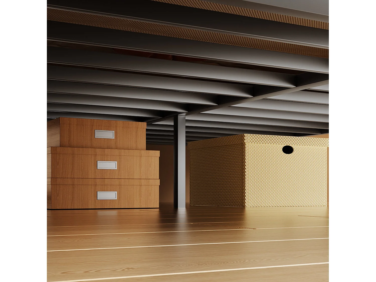 Lit en Métal 140x190cm, Noir