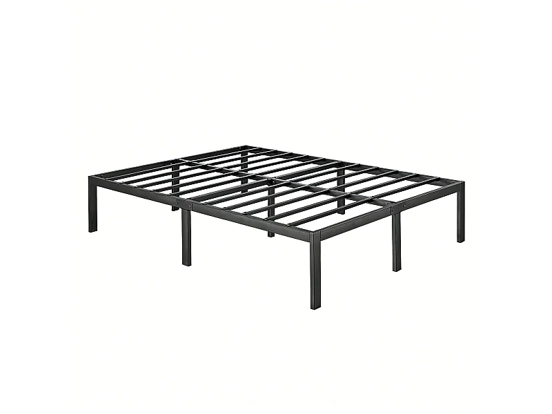 Lit en Métal 140x190cm, Noir