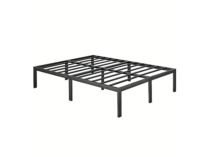 Lit en Métal 140x190cm, Noir
